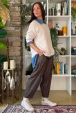 Bengaline Carrot Leg Trouser Earth